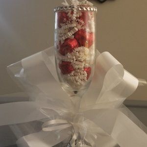 "JUST BECAUSE" Chocolate Flute Glass